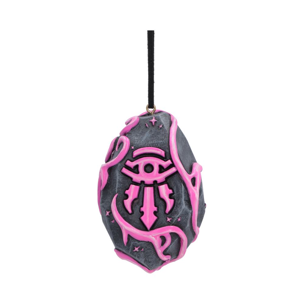 World of Warcraft Dalaran Hearthstone Ornament - dark Dalaran stone with pink emblem