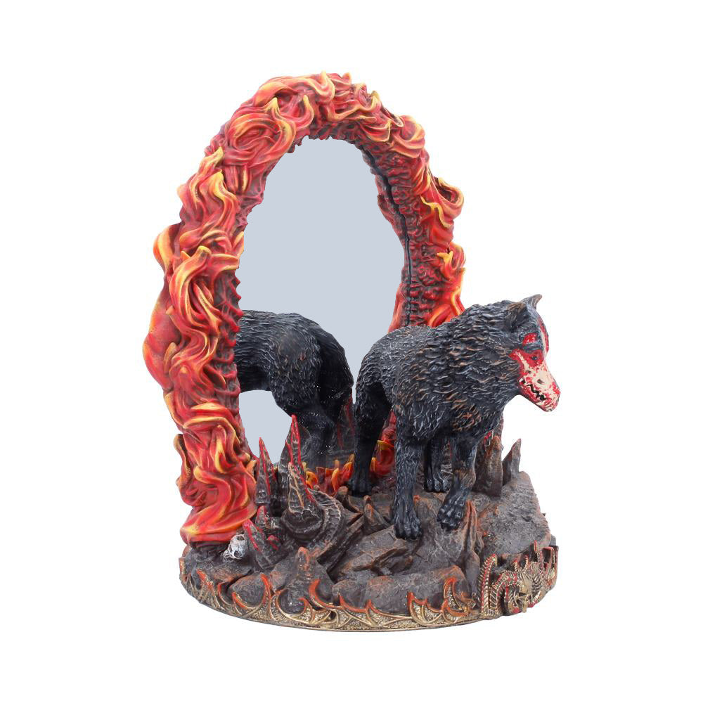 Diablo IV Mephisto Mirror - opposite angle of wolf form and rocky base