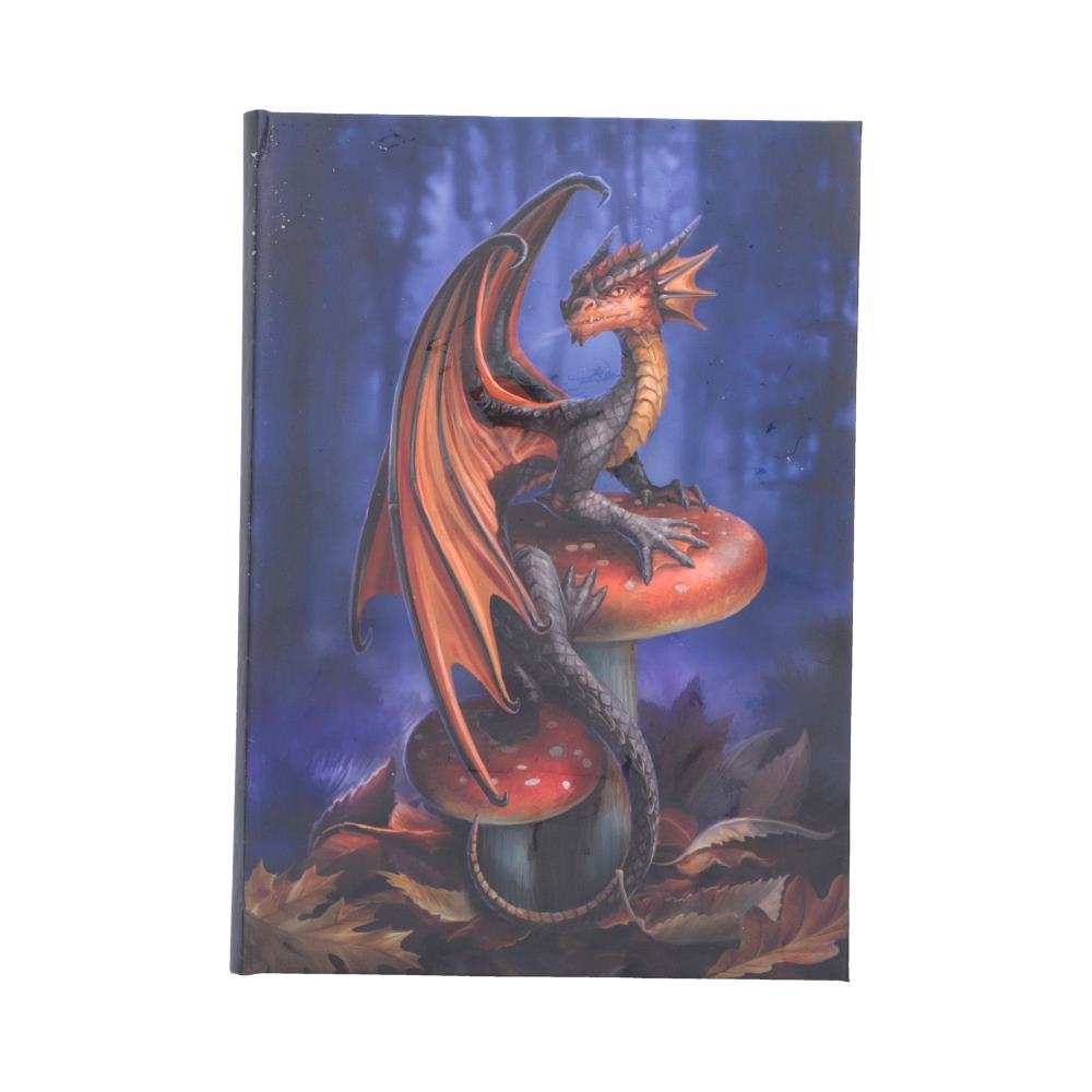 Anne Stokes Mushroom Dragon Journal - woodland dragon illustration on journal cover