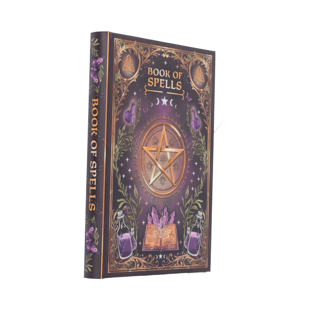 Book of Spells Journal - opposite angle of gold and purple cover detail