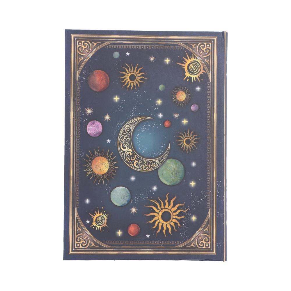 Book of Enchantments Journal - reverse with planets, sun and crescent moon