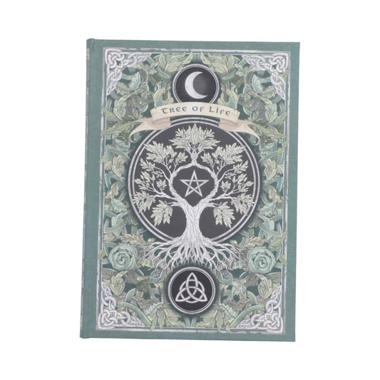 Tree of Life Journal - Tree of Life and pentagram on green cover
