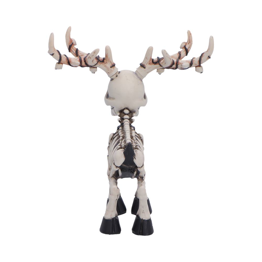 Silent Nightmares Rudi Skeleton Reindeer - Rear showing branching antlers and bone textures