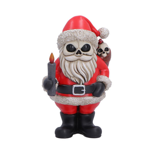 Silent Nightmares Noel Skeleton Santa - Front showing skeletal Santa with decorative candle
