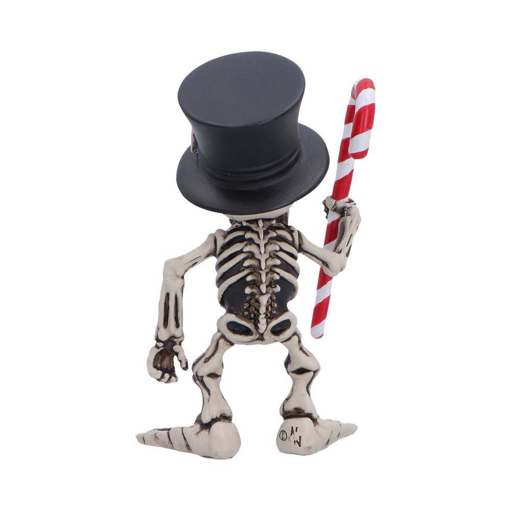 Silent Nightmares Candyman Skeleton Figurine - Rear showing ribs and tall black hat