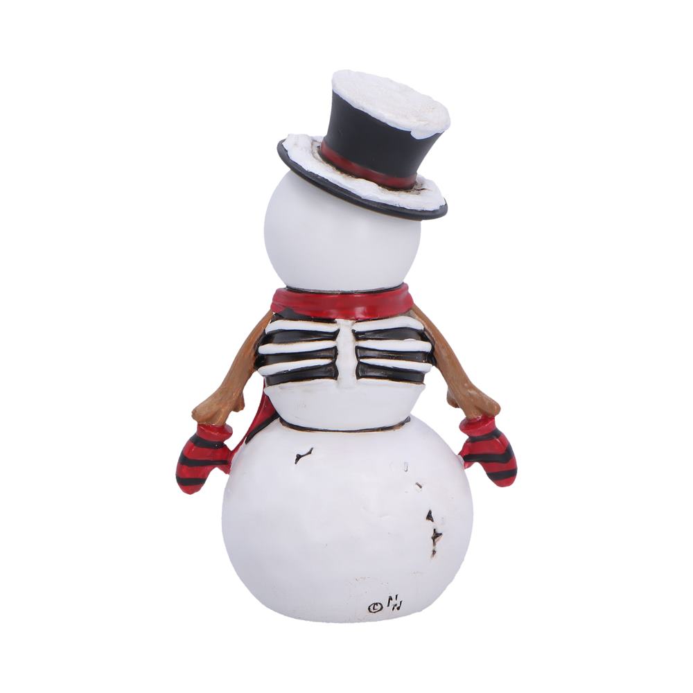 Silent Nightmares Jack Frost Gothic Snowman - Rear showing rounded snowman body and hat