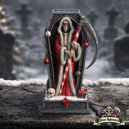 Silent Nightmares Merry Cryptmas Coffin Reaper - Coffin reaper in a styled festive gothic setting