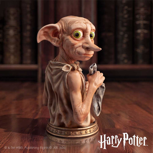 Harry Potter Dobby Bust Small - Dobby bust displayed on a wooden shelf
