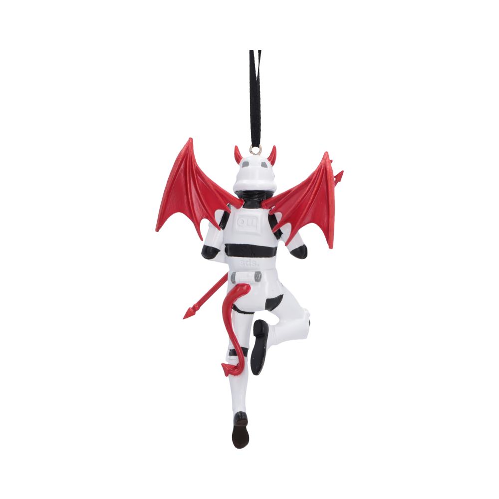 Original Stormtrooper What the Hell Ornament - rear view of red wings and white armour