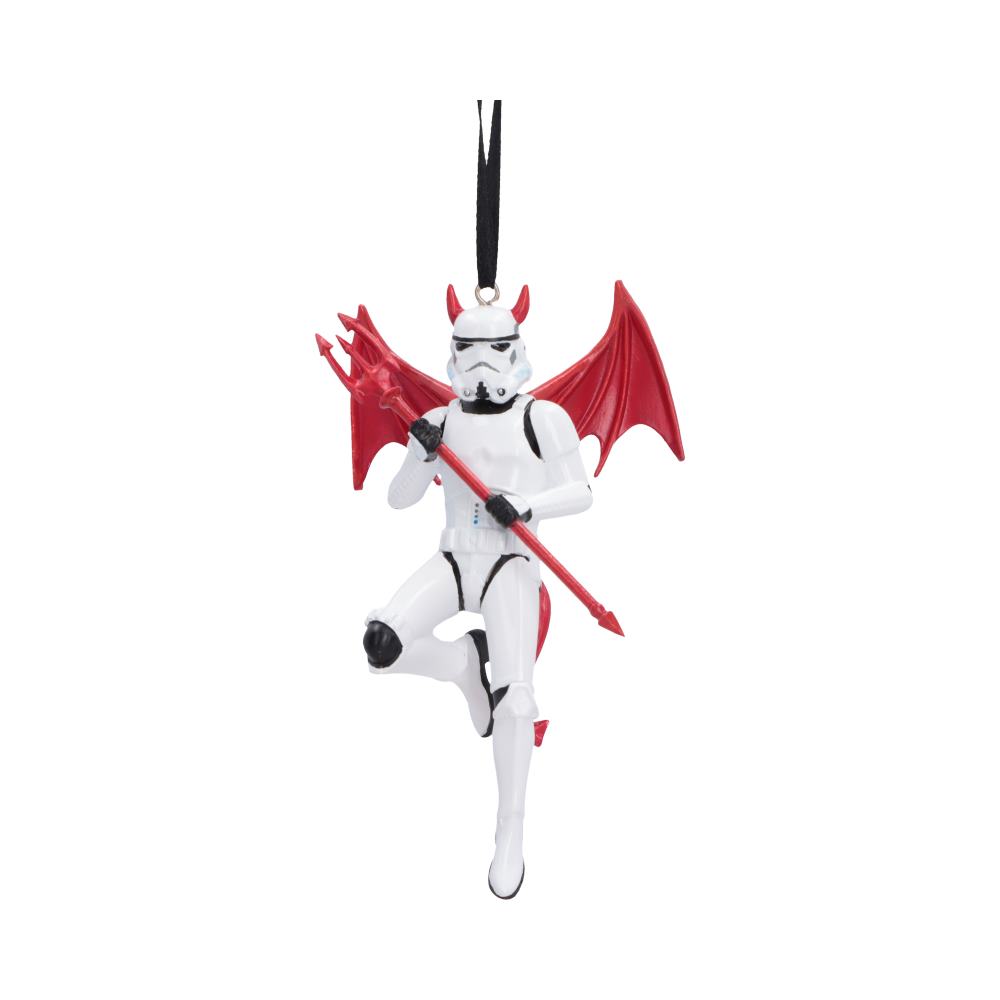 Original Stormtrooper What the Hell Ornament - Stormtrooper with red devil horns and trident