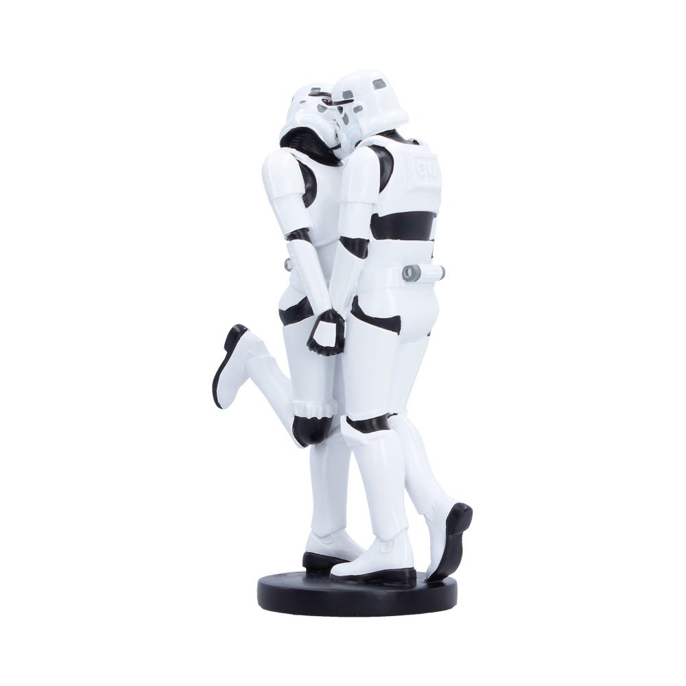 Original Stormtrooper First Kiss Figurine - angled view of paired figures and raised leg