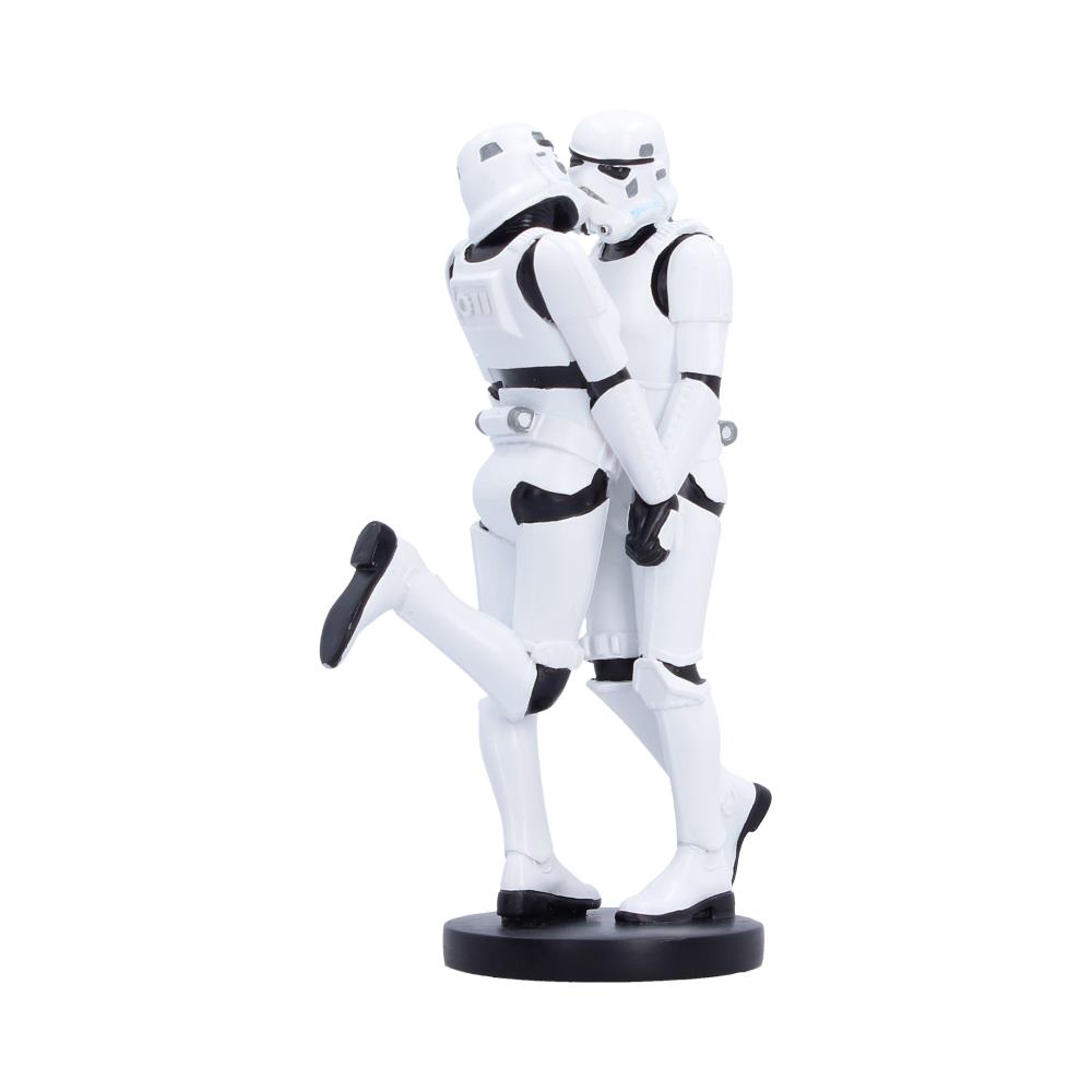 Original Stormtrooper First Kiss Figurine - opposite angle of kiss above round base