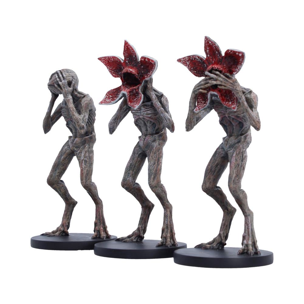 Stranger Things Three Wise Demogorgons - angled view of red mouths and gesturing hands