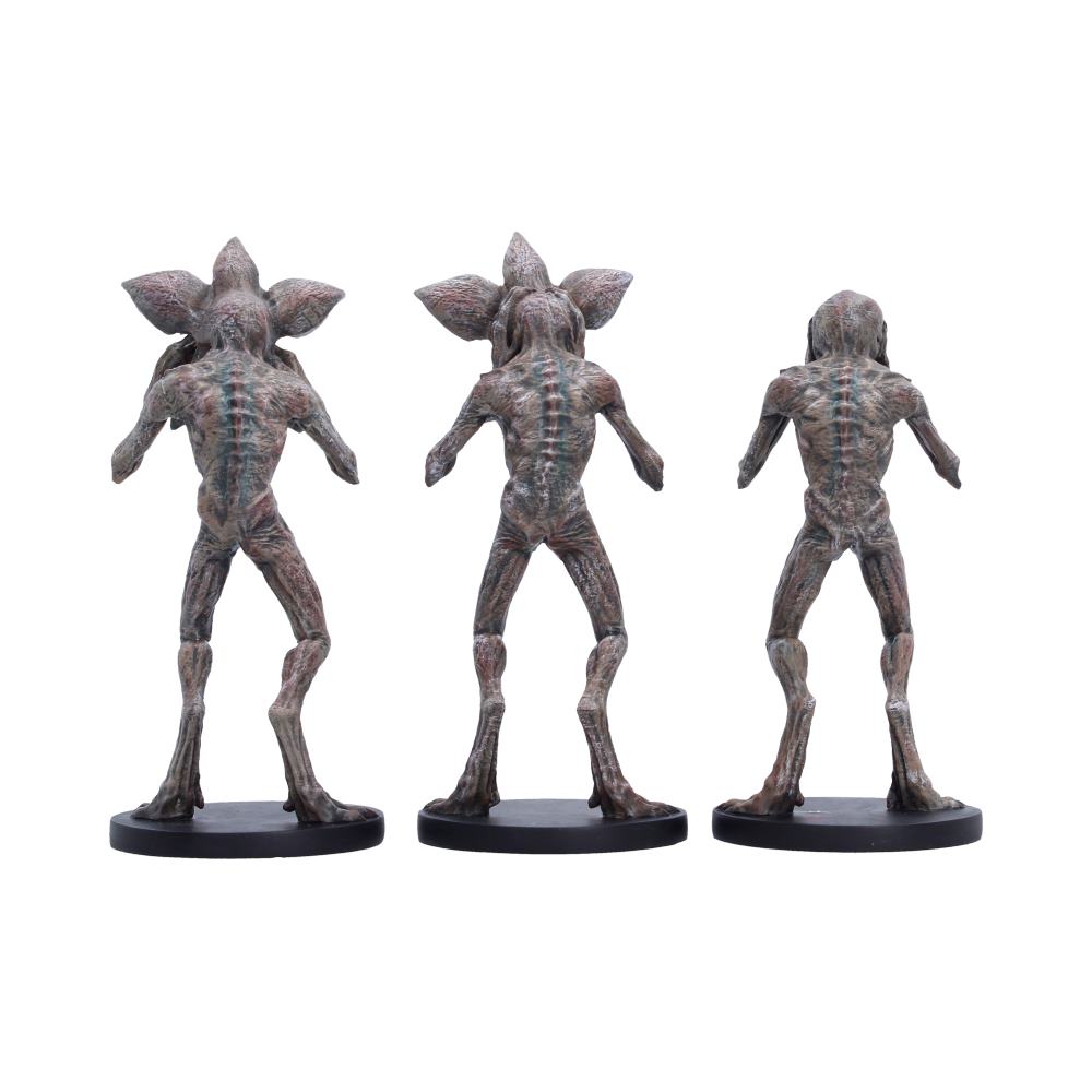 Stranger Things Three Wise Demogorgons - rear view of three figures on round bases