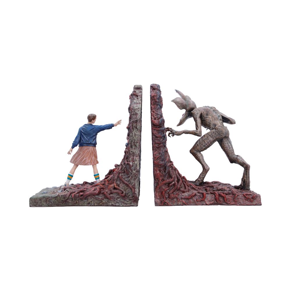 Stranger Things Upside Down Bookends - rear view of character figures and supports