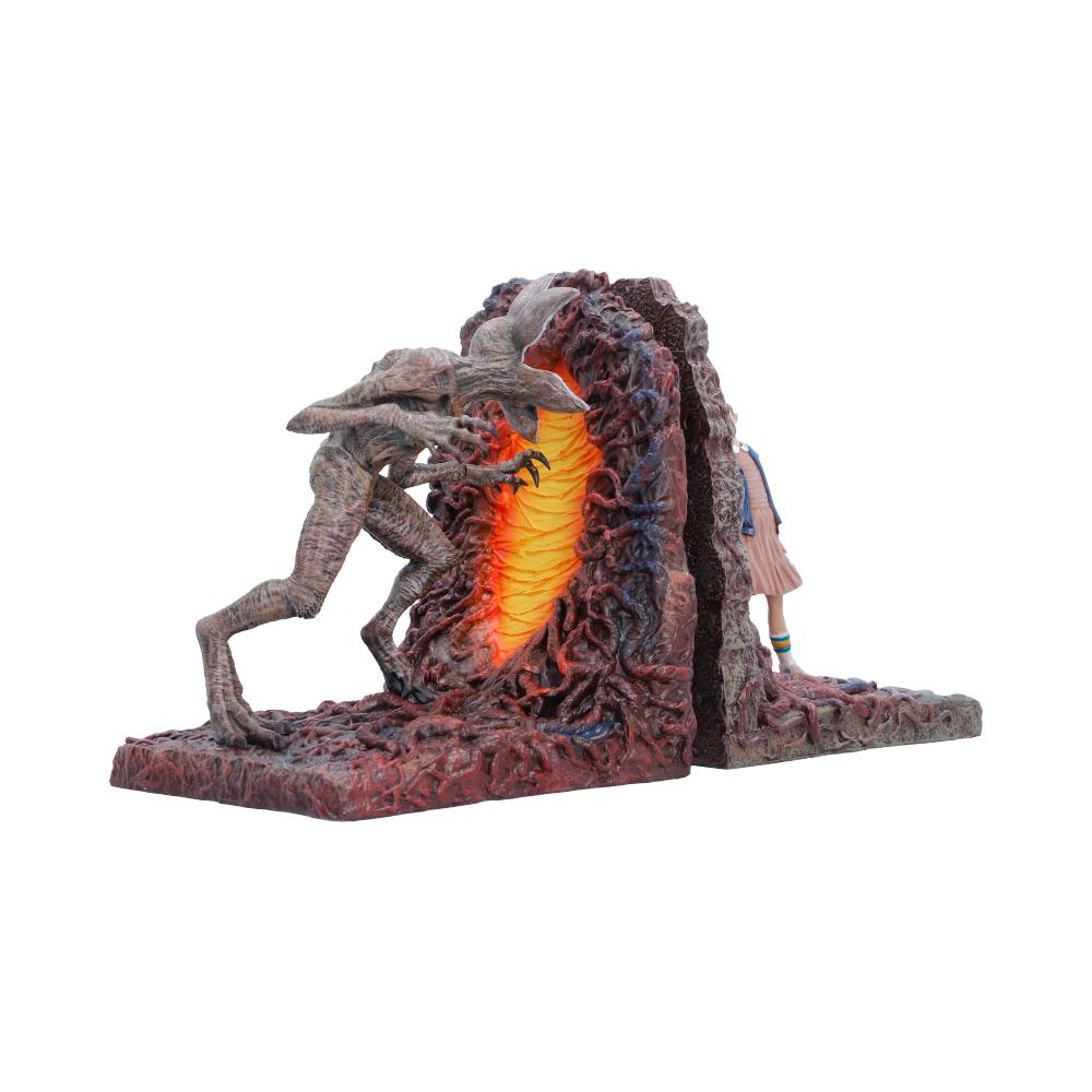 Stranger Things Upside Down Bookends - opposite angle of gate-effect bookends
