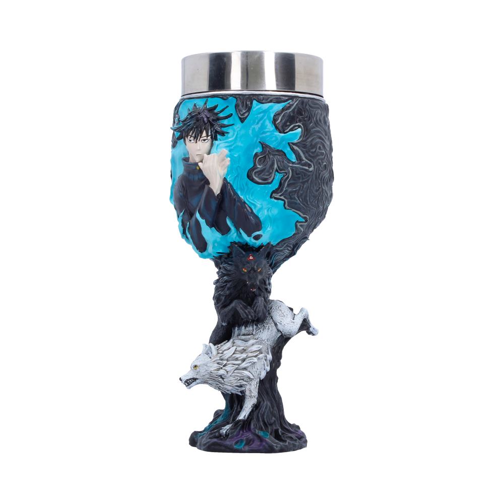 Jujutsu Kaisen Megumi Fushiguro Goblet - angled view of Divine Dogs beneath the cup