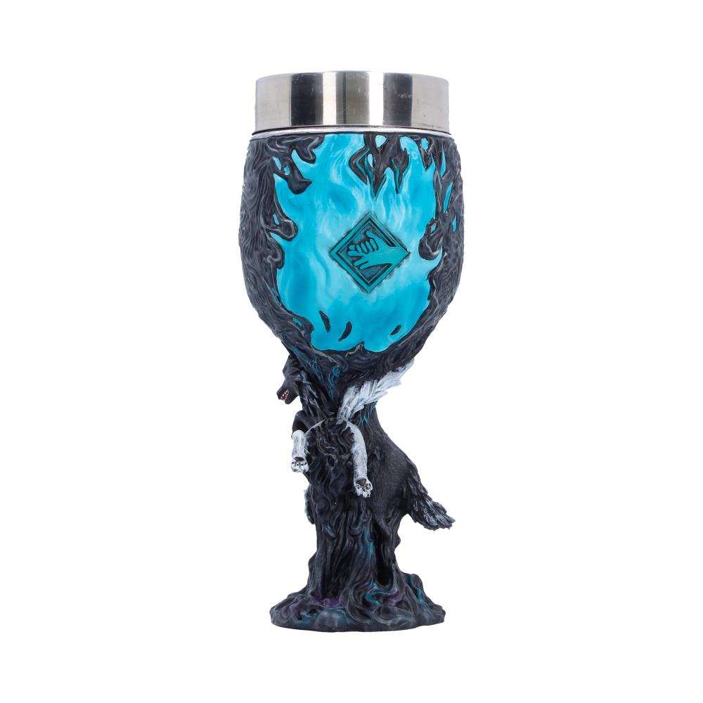 Jujutsu Kaisen Megumi Fushiguro Goblet - reverse with hand-pose emblem in blue energy