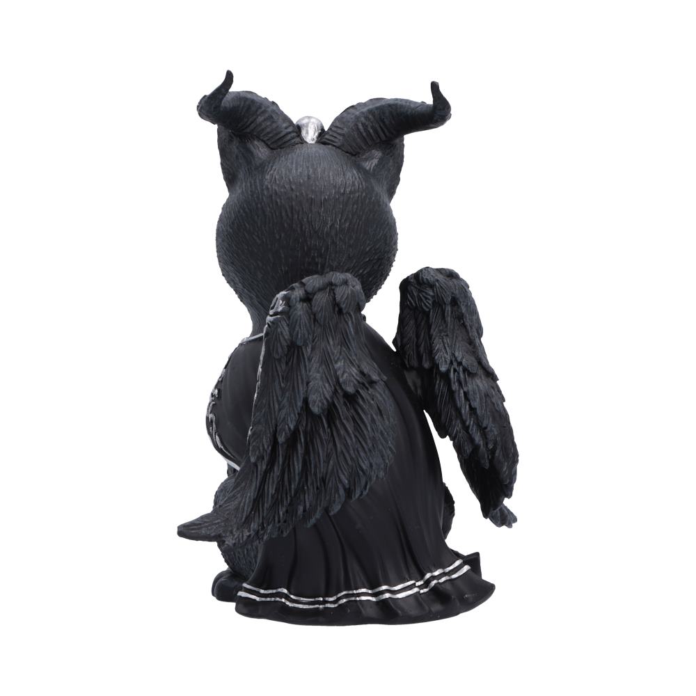 Cult Cuties Halpurr Cat Figurine - rear view of feathered wings and cape