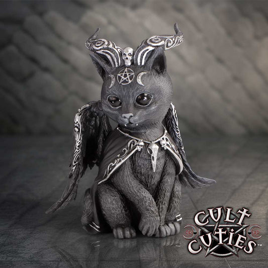 Cult Cuties Halpurr Cat Figurine - Halpurr displayed against cracked dark background