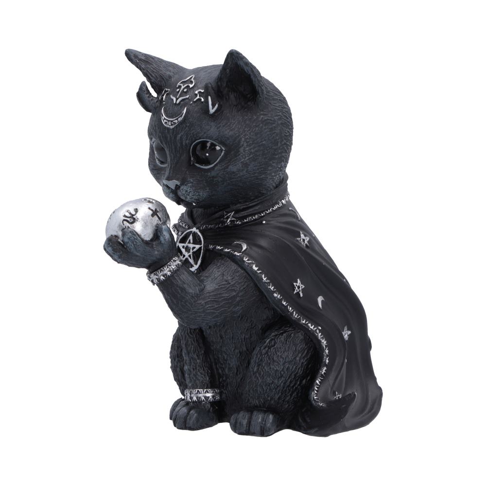 Cult Cuties Feligor Cat Figurine - angled view of Feligor’s raised paw and cape