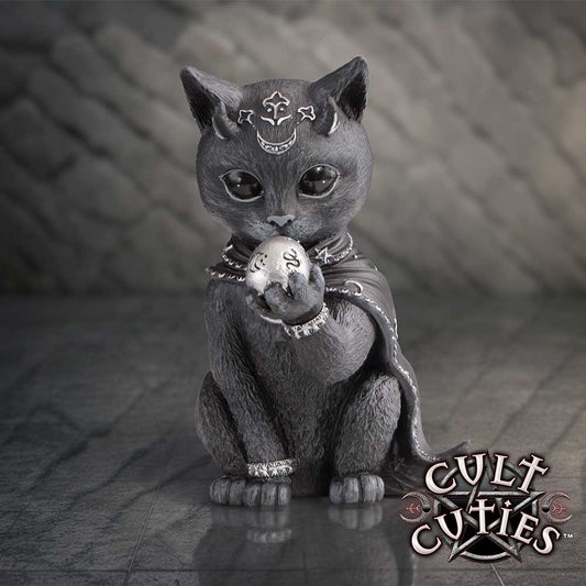 Cult Cuties Feligor Cat Figurine - Feligor displayed against cracked dark background