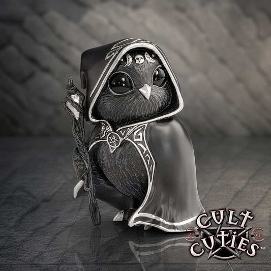 Cult Cuties Featheros Bird Figurine - Featheros displayed against cracked dark background