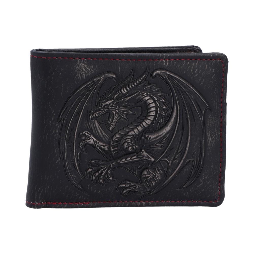 Obsidian Dragon Wallet - black dragon on dark wallet front
