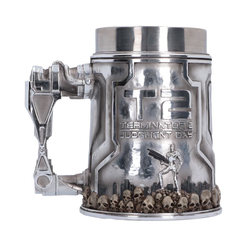 Terminator T-800 Tankard - reverse with Terminator 2 logo and wasteland artwork