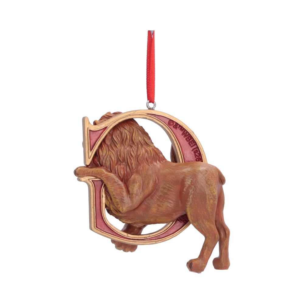 Harry Potter Gryffindor Hanging Ornament - Rear view of lion body around the house initial
