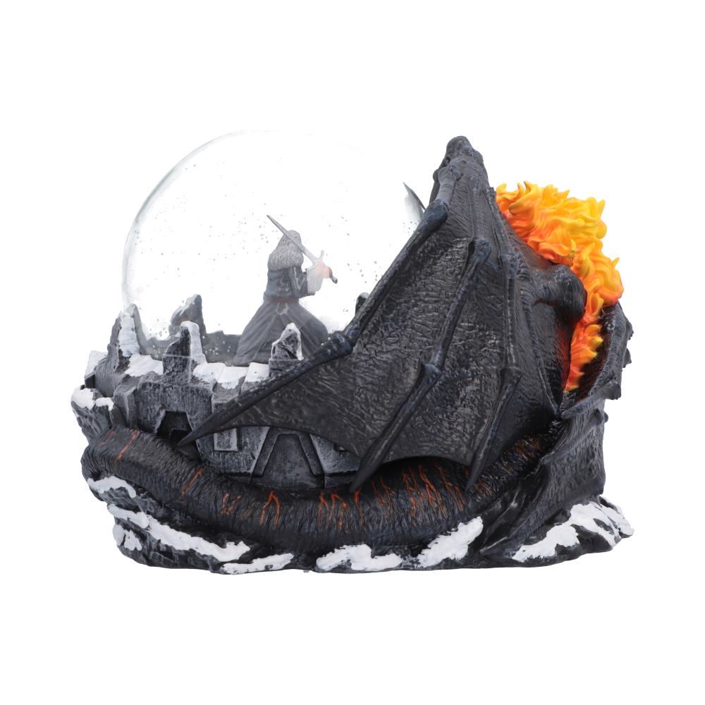 Lord of the Rings Battle of the Peak Snow Globe - Rear view of rocky ledges and Balrog wing