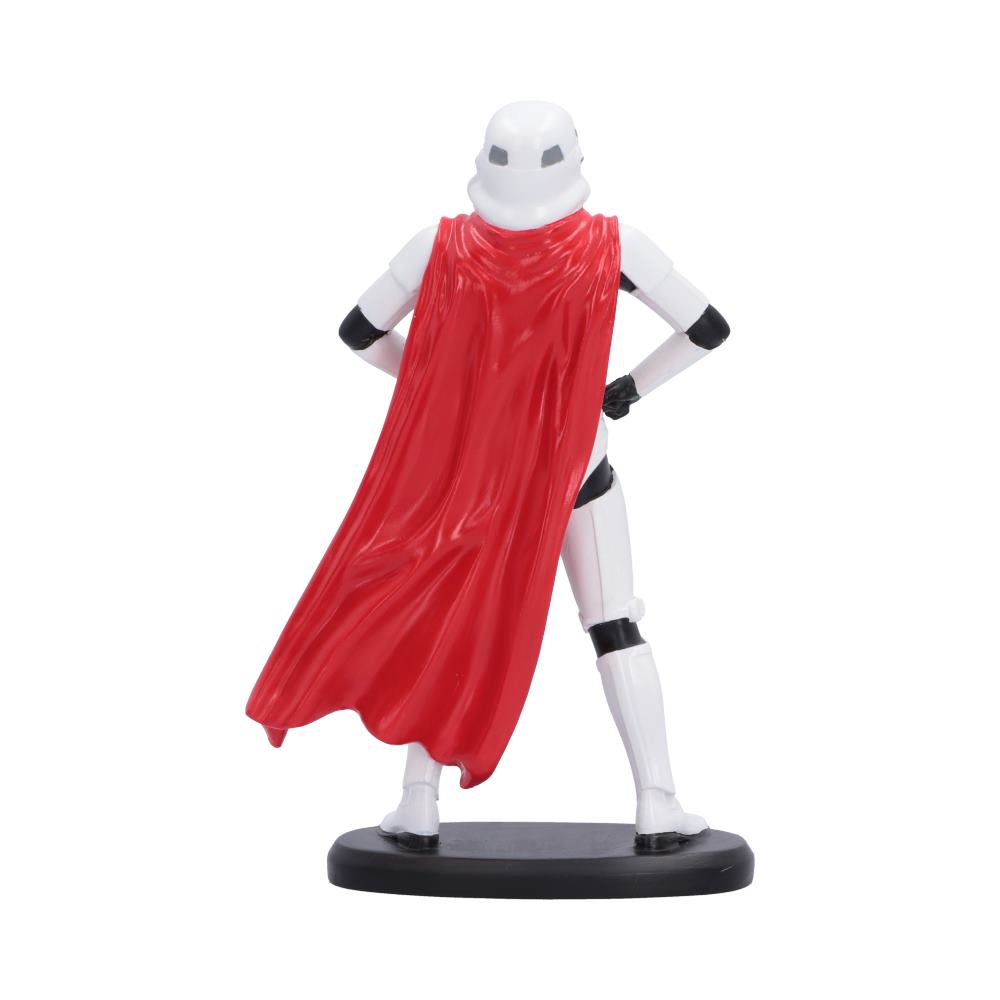 Original Stormtrooper Super Trooper Figurine - Rear view of red cape and black display base