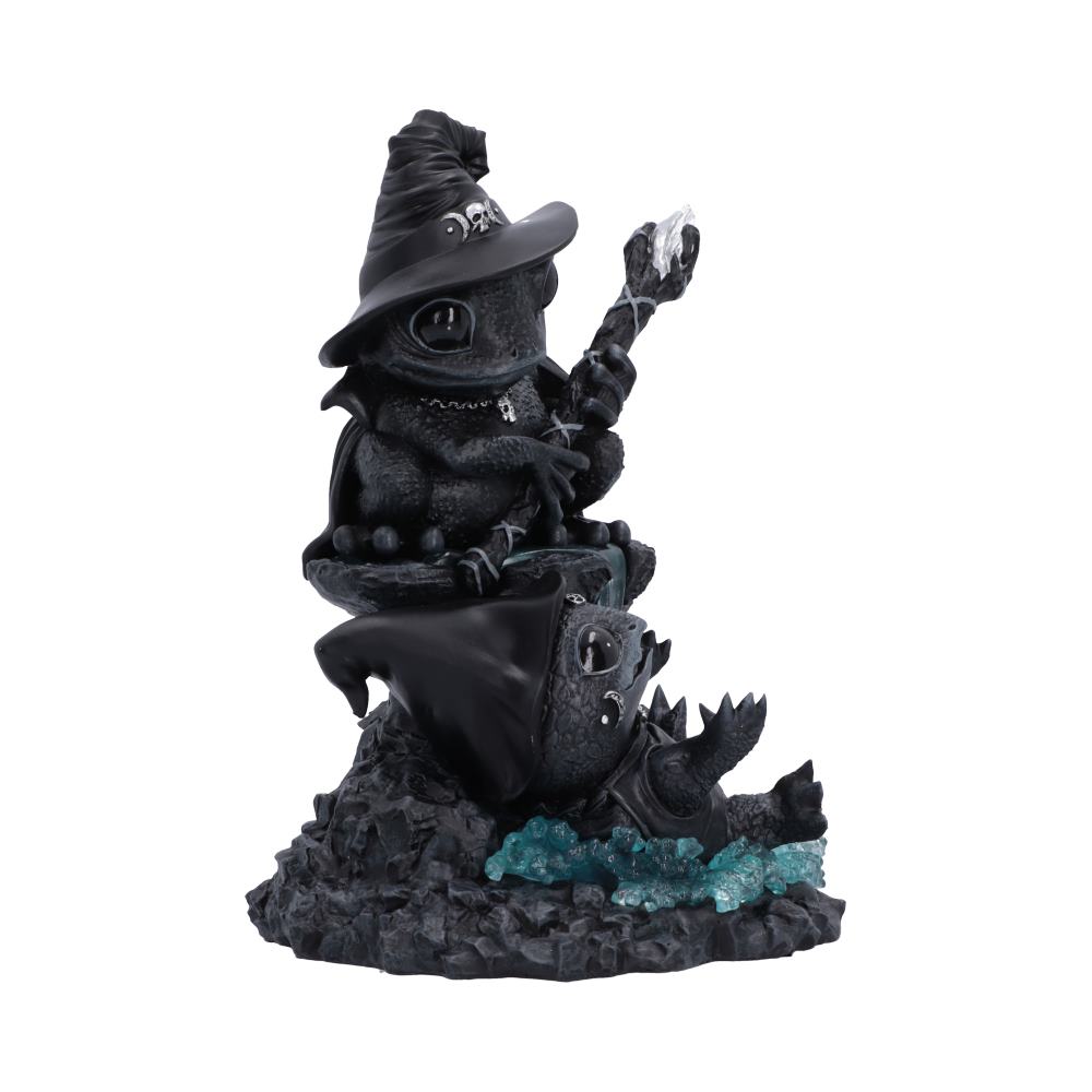 Cult Cuties Waterfall Wonder Figurine - Side view of splashing lower creature and raised staff