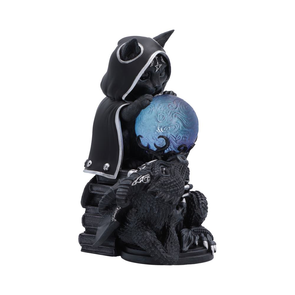Cult Cuties Mystic Mischief Figurine - Side view of reptilian head beneath the orb