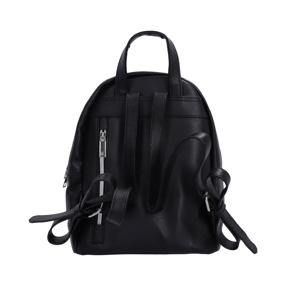 Anne Stokes Mushroom Dragon Backpack - Rear view of black adjustable straps and carry handle