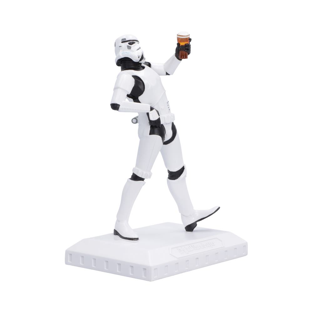 Stormtrooper Raise a Glass Figurine - Side view of raised arm and glass