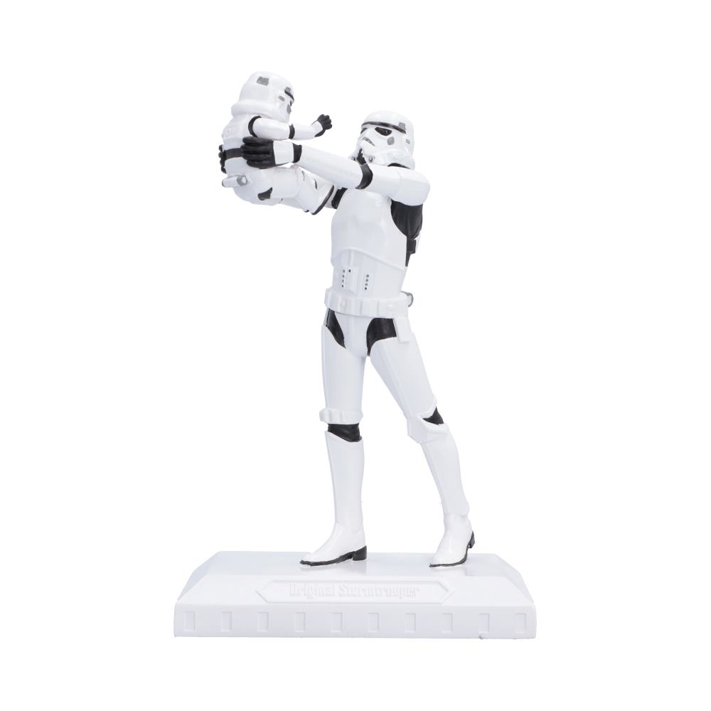 Stormtrooper Who’s the Daddy? Figurine - Adult and baby trooper figurine on a pale base