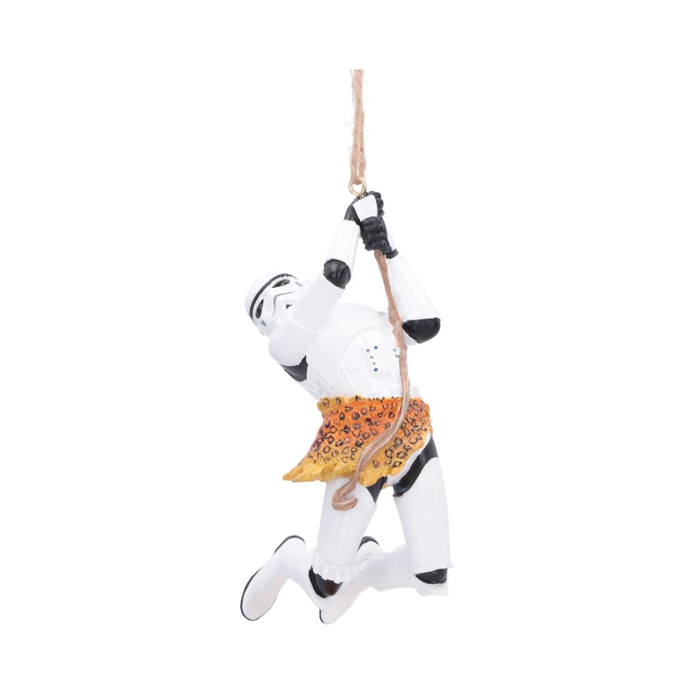 Stormtrooper Wild at Heart Hanging Ornament - Angled view of raised arms and tucked legs