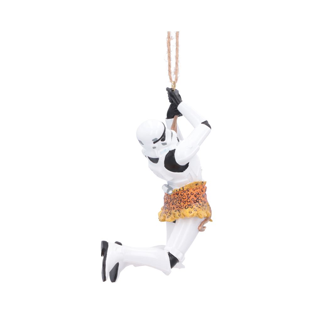 Stormtrooper Wild at Heart Hanging Ornament - Side view of hanging vine and bent-leg pose