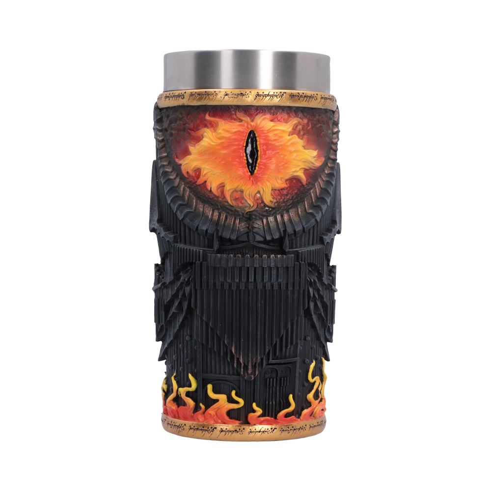 Lord of the Rings Sauron Collectible Drinkware - Rear view of fiery Eye above Barad-dur tower