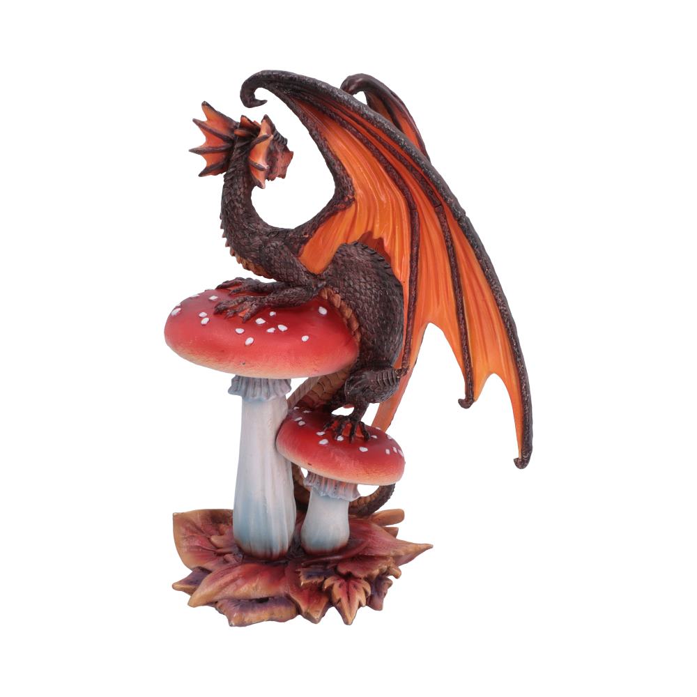 Anne Stokes Mushroom Dragon Figurine - opposite side of dragon above mushroom stems