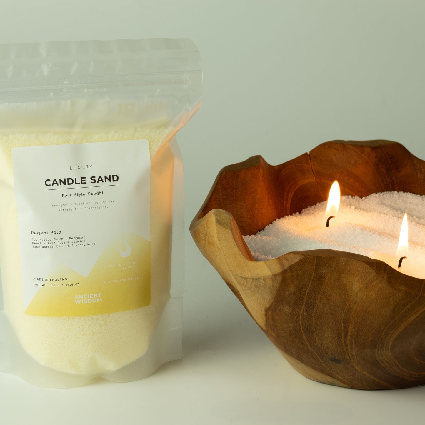 Fragranced Candle Sand - Chocolate Brown - Millionaire Gold