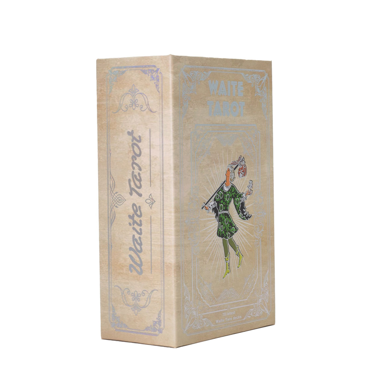 Silver Foil Waite tarot card set with classic Rider-Waite artwork, reflective silver detailing and booklet