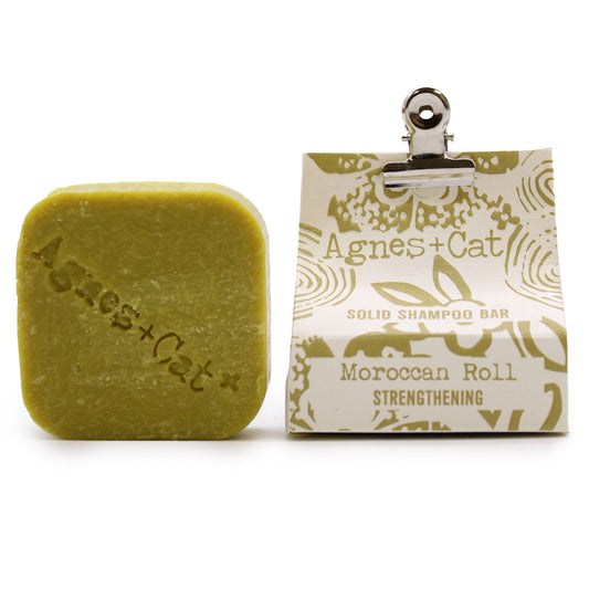 Agnes and Cat Moroccan Roll solid shampoo bar 60g plastic free haircare