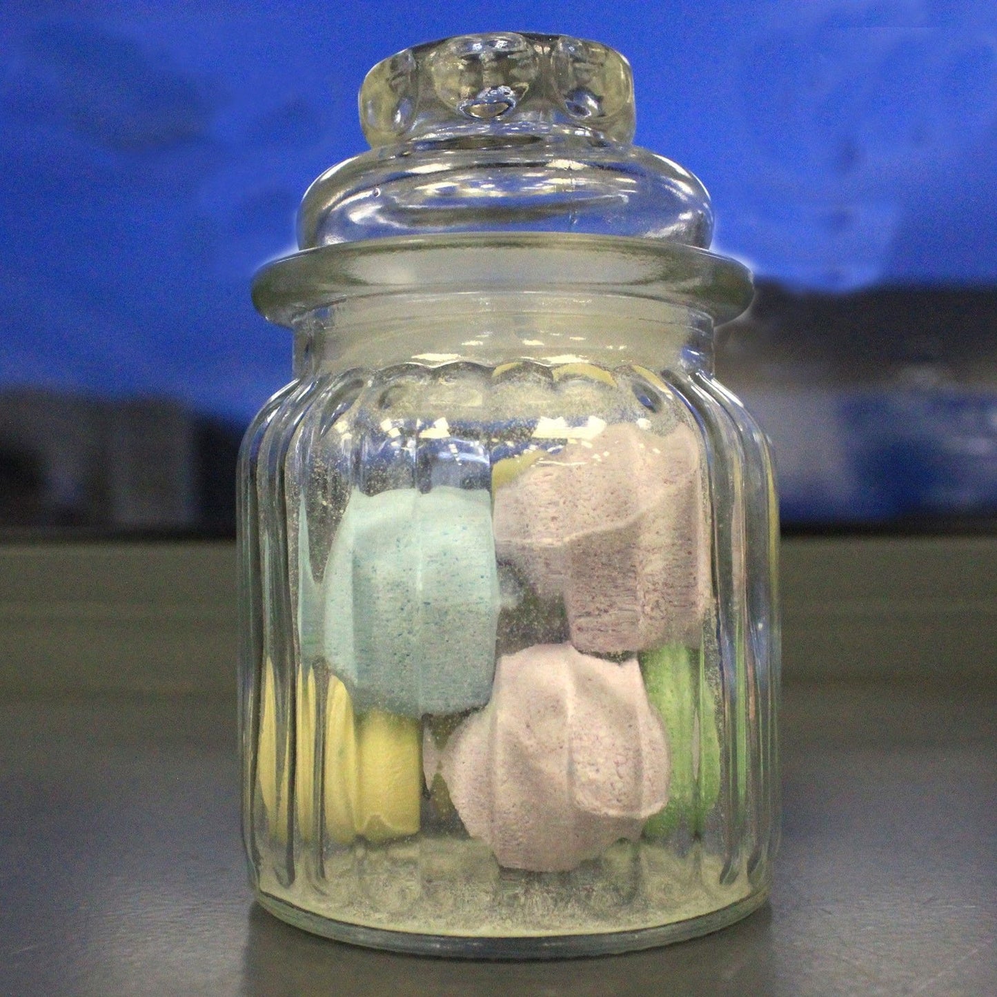 Vertical Ribs Storage Jar AW glass jar 8.5 × 5.5 cm for sweets and tea accessories