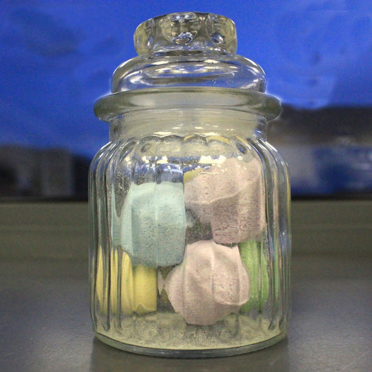 Vertical Ribs Storage Jar AW glass jar 8.5 × 5.5 cm for sweets and tea accessories