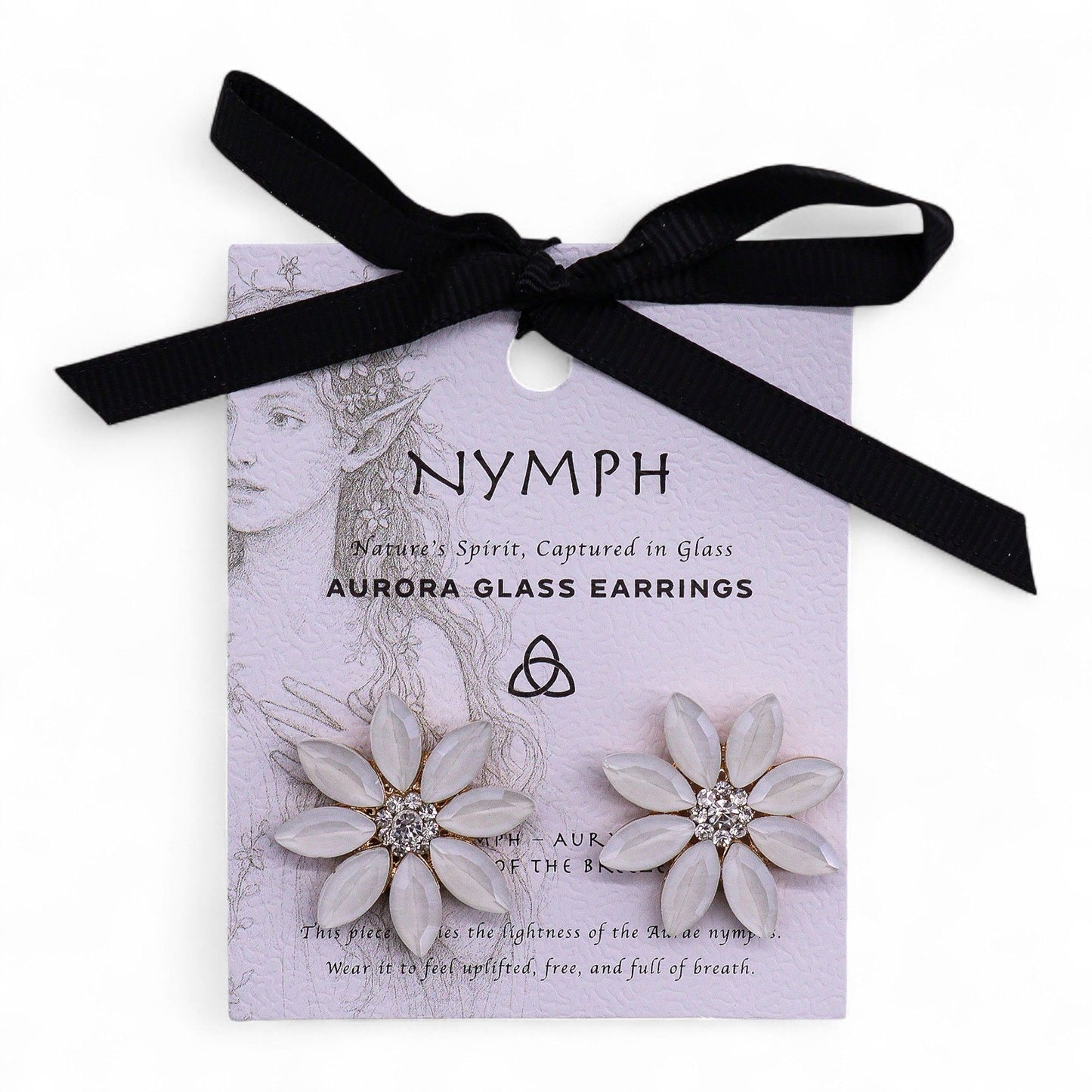 Vintage Glass Earrings Pearl Flowers