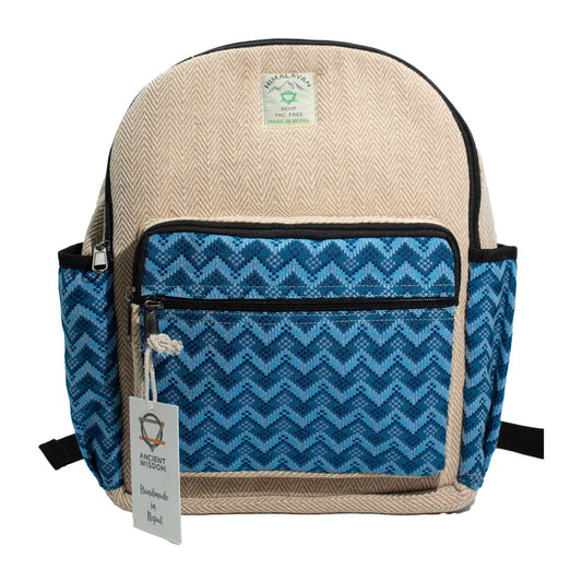 Large Kathmandu Backpack Dhaka Design 39 x 28 x 13 cm woven boho backpack with multiple zipped compartments