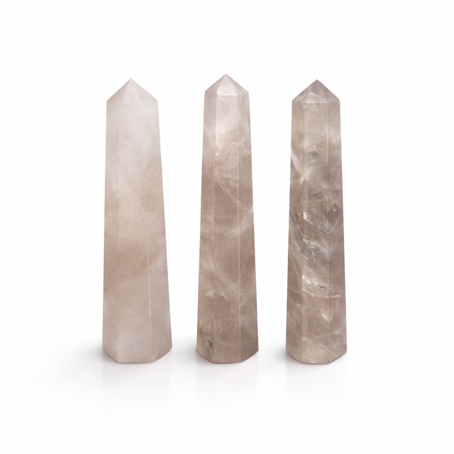Smoky Quartz obelisk point 11cm six sided crystal tower dark gemstone