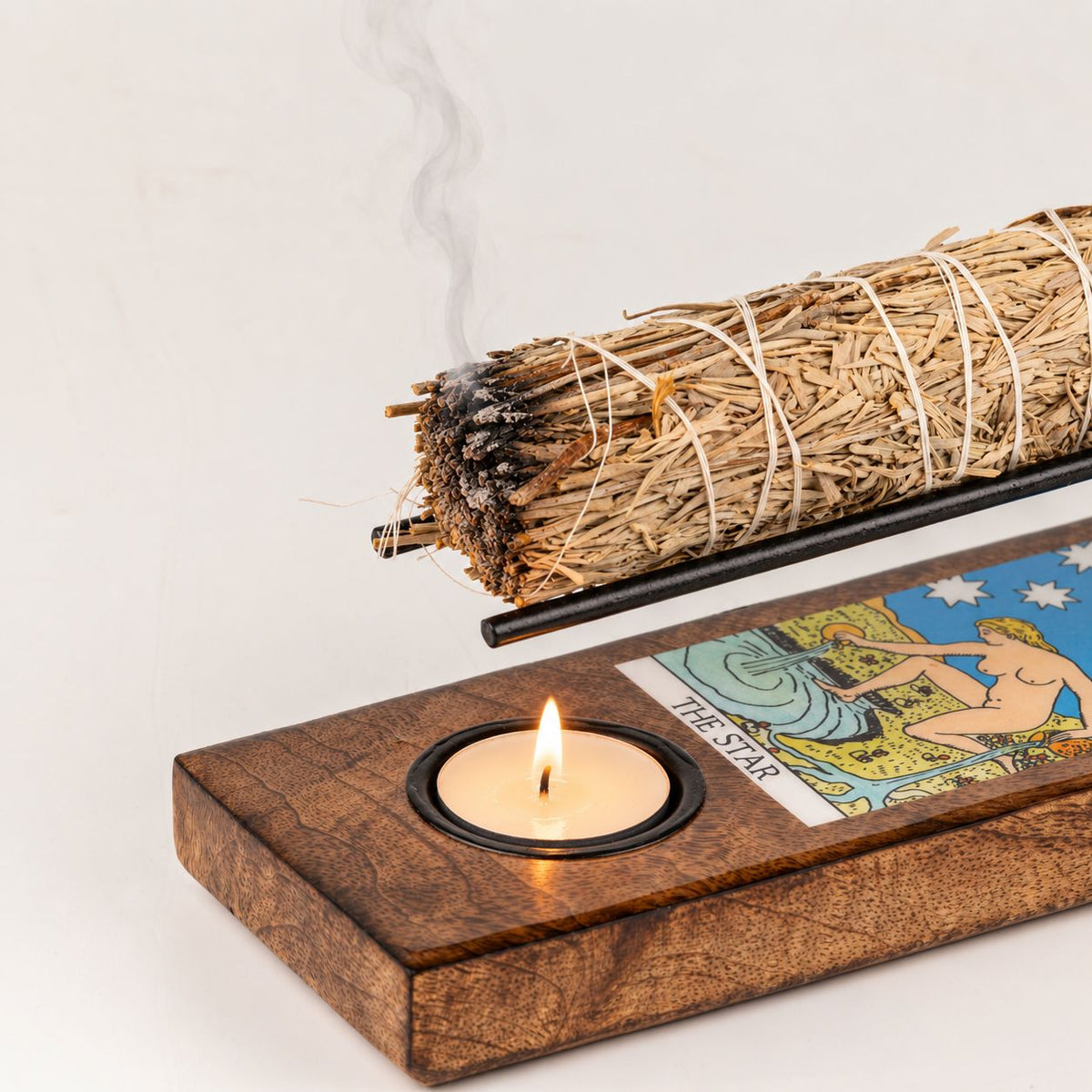 Large Sage Stick Heater Enamelled - The Star